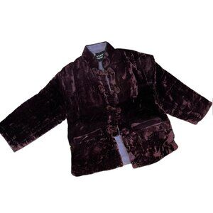 Roberta Freymann Designer Kids 100% Silk purple velvet jacket GIRLS 4